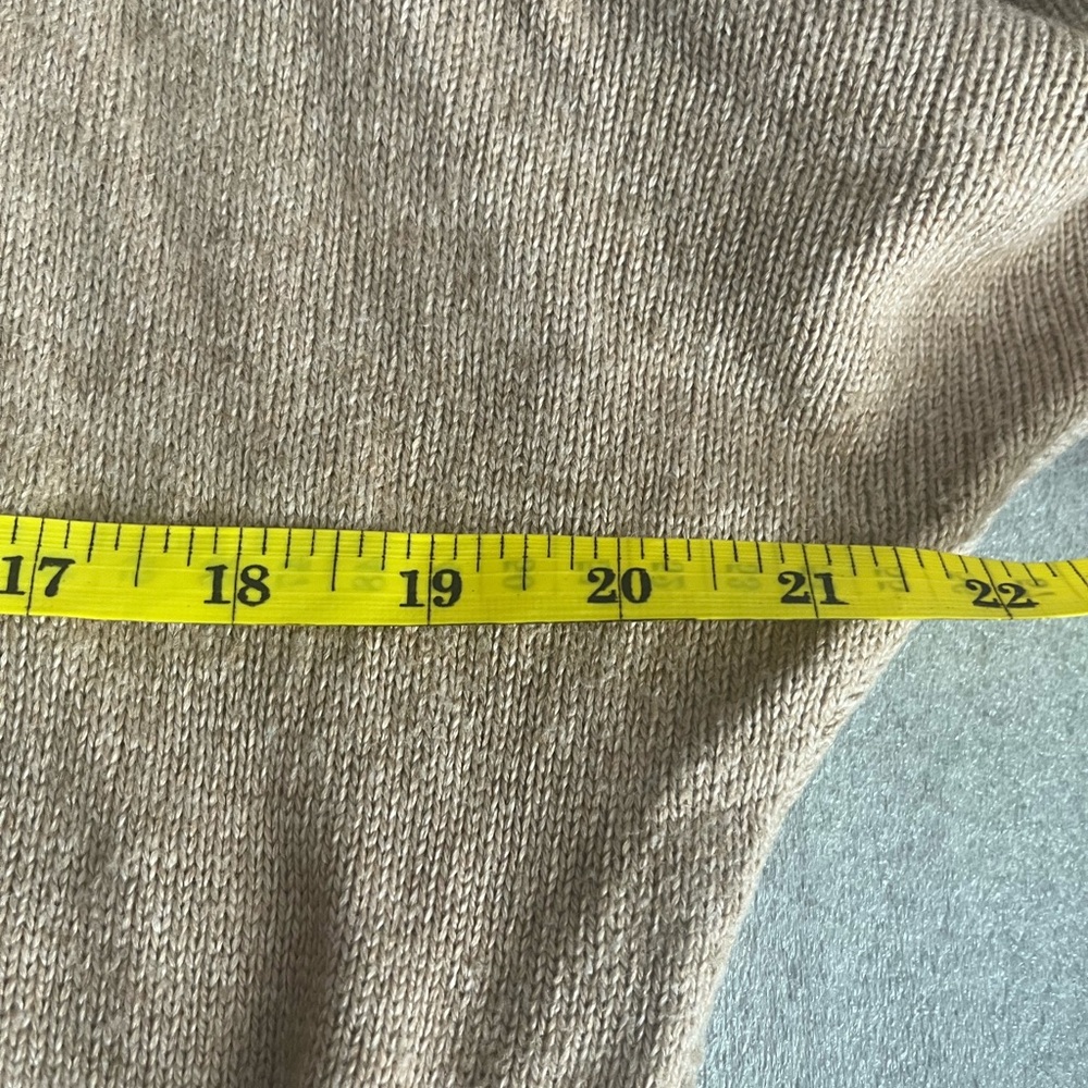 [S]Sunday Best Tan Ribbed Open-Front Viscose Blend Cardigan - Picture 6 of 8